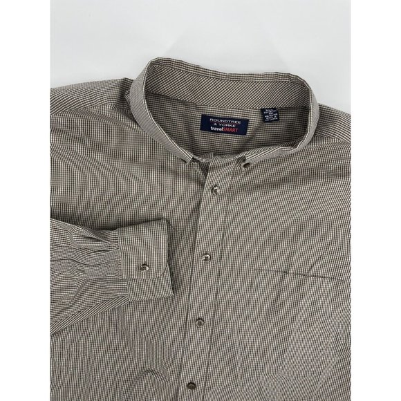 Roundtree & Yorke Travel Smart Long Sleeve Button Down Shirt Men’s Size‎ 3XT - Picture 1 of 4